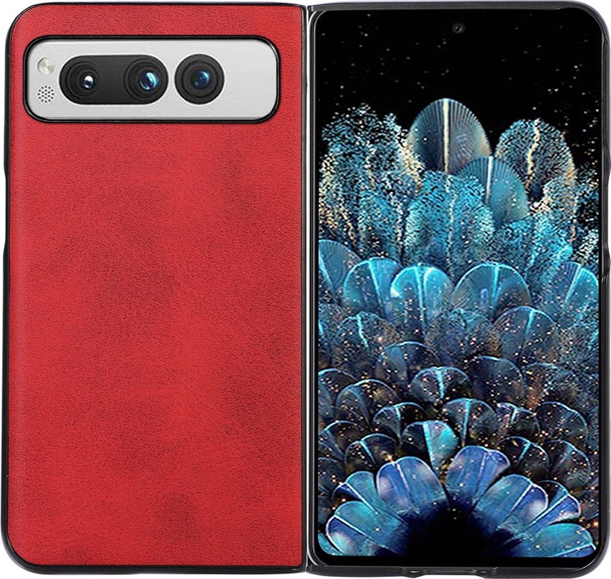 Mobigear Hoesje geschikt voor Google Pixel Fold Telefoonhoesje Hardcase | Mobigear Excellent Backcover | Pixel Fold Case | Back Cover - Rood