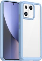 Mobigear Hoesje geschikt voor Xiaomi 13 Telefoonhoesje Hardcase | Mobigear Crystal Backcover | 13 Case | Back Cover - Transparant /Blauw | Transparant,blauw
