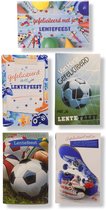 5 Cards & Crafts Luxe Wenskaarten Lentefeest | 12x17cm | Gevouwen kaarten met enveloppen