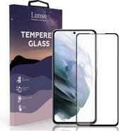 Lunso - Geschikt voor Samsung Galaxy S23 - Gehard Beschermglas - Full Cover Screenprotector - Black Edge