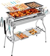 GrillBox | Roestvrijstalen draagbare opvouwbare houtskoolgrill - Compa