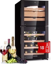 Bol.com El Dorado 89 kaas & wijnkoelkast 2 zones touch 89 liter led aanbieding