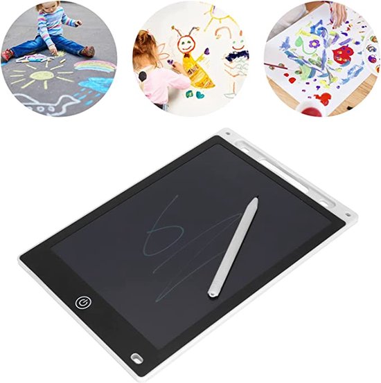 12 inch LCD Tekentablet - Kleurenscherm - lcd schrijfbord (Dunner frame, vloeiender schrijven)- educatief voor kinderen - Wit