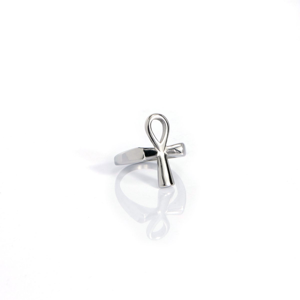 Marenca zilveren heren ankh ring (L)