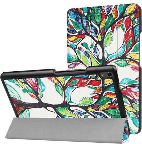 Tablet hoes geschikt voor Lenovo Tab 4 8.0 Plus - Tri-Fold Book Case - Gekleurde Boom