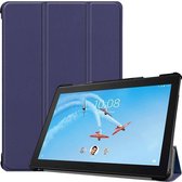 Tablet hoes geschikt voor Lenovo Tab P10 - Tri-fold Book Case - Donker Blauw
