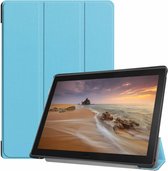 Tablet hoes geschikt voor Lenovo Tab E10 hoes - Tri-Fold Book Case - Licht Blauw - (TB-X104f)