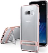 Hoesje geschikt voor Samsung Galaxy A8 Plus (2018) bumper - Goospery Dream Stand Bumper Case - RosÃ© Goud