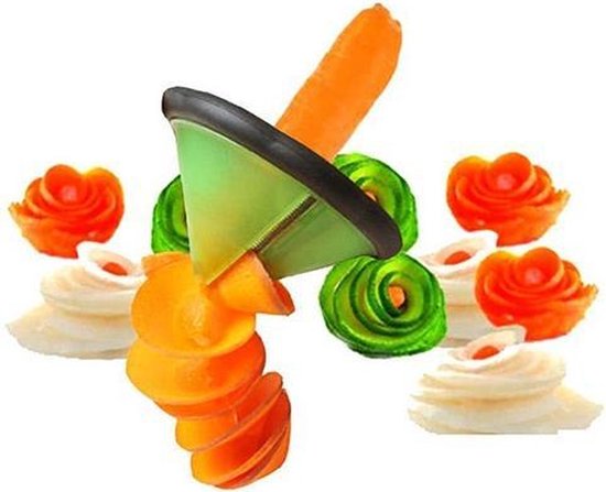 vasthoudend piek Begeleiden Creatieve spiraal groentesnijder keuken tool fruit groente carving tools  roll bloem | bol.com