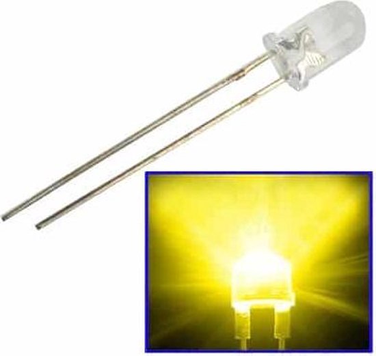 1000 stuks 5mm geel licht Water duidelijk LED-Lamp | bol.com