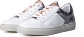 KUNOKA Gabrielle white/scaly silver - Sneakers Dames - maat 41 - Wit Zilver Goud