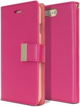 Hoesje geschikt voor iPhone 7 Plus / iPhone 8 Plus - Rich Diary Wallet Case Magenta