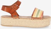 Shabbies Amsterdam Sandalen Izzie Cognac / Multicolor - Maat 41