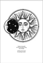 Sun & The Moon (29,7x42cm) - Wallified - Tekst - Poster  - Wall-Art - Woondecoratie - Kunst - Posters
