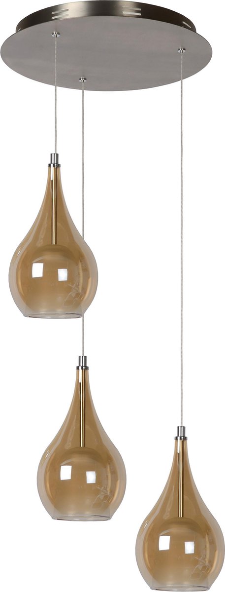 Lucide JARICH LED - Hanglamp - Ø 35 cm - LED Dimb. - 3x5W 2700K - Amber |  bol.com