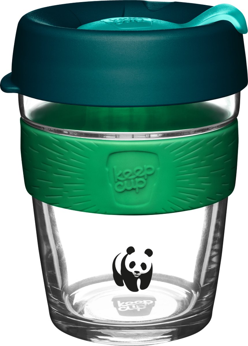 KeepCup glazen koffiebeker - WWF - Dolfijn