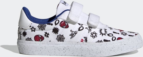 adidas Sportswear adidas x Marvel VULCRAID3R Spider-Man Schoenen met Klittenband - Kinderen - Wit - 34
