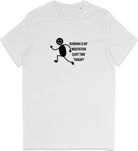 T Shirt Dames Heren - Hardlopers - Quote Grappig - Joggers - Wit - Maat XL