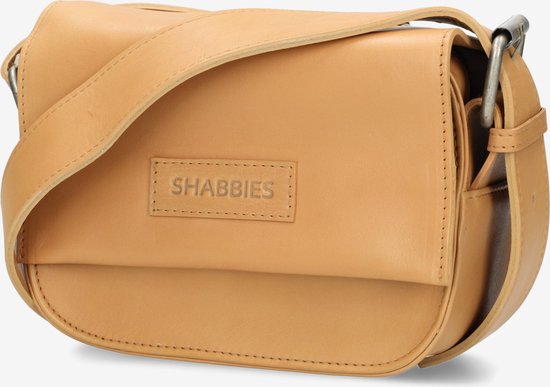 Shabbies 0383 Crossbody S Schoudertassen Dames - Cognac - Maat ONESIZE