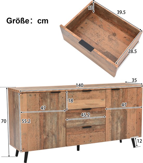 41 Keukenkast, Boerderij Pantry Kast, Opbergkast met deuren en verstelbare planken 41 H x 23 B x 12 D (Wit