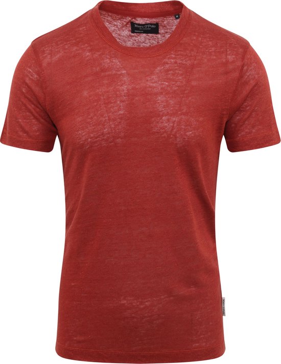 Marc O'Polo - T-Shirt Linnen Rood - Regular-fit