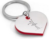 Akyol - ballerina sleutelhanger hartvorm - Ballerina - ballerina´s - leuke kado voor iemand die van ballerina houd