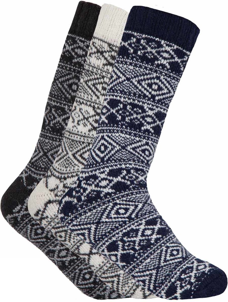 Norfinde Noordse wollen sokken, 3-pack