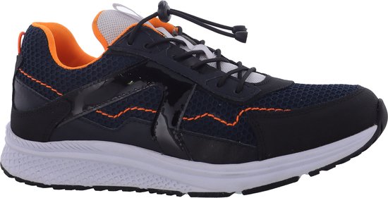 Piedro Sport - Bram - Sneakers - Blauw Oranje - Vetersluiting - Schoenmaat - 35