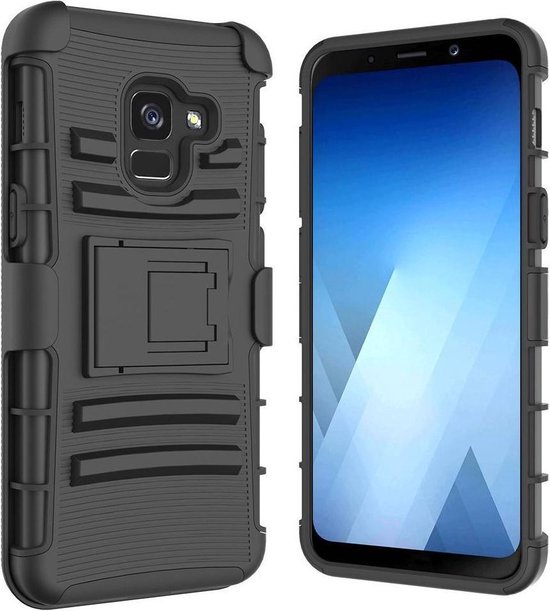 Samsung Galaxy A8 (2018) Hybride Hoesje met Riemclip bol.com