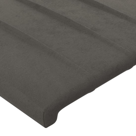 vidaXL de lit 2 pcs Velours Gris foncé 90x5x78/88 cm