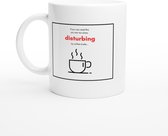 Mok met grappige tekst- "If you can read this you are too close, disturbing my coffee brake" - funny - Coffee- Koffie - Mok - Mug
