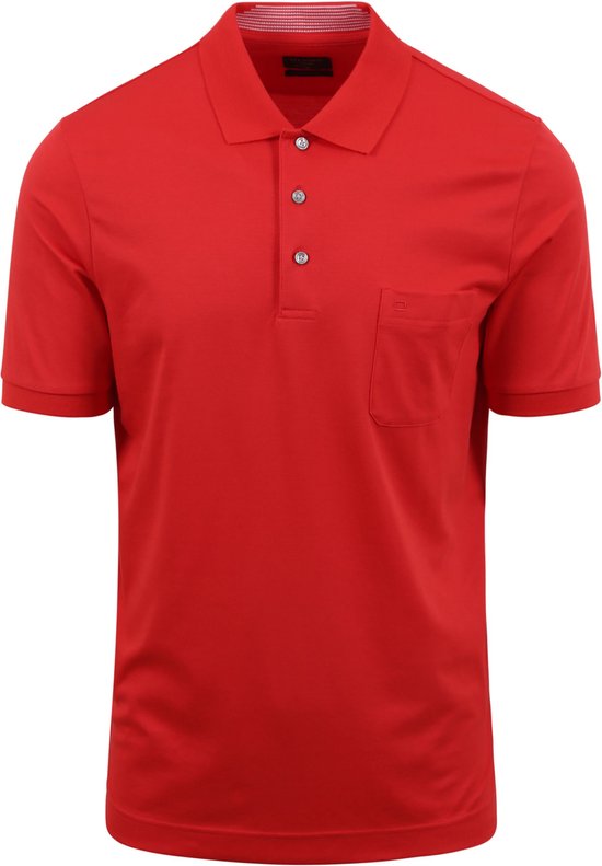 OLYMP - Poloshirt Rood - Modern-fit - Heren Poloshirt Maat XL