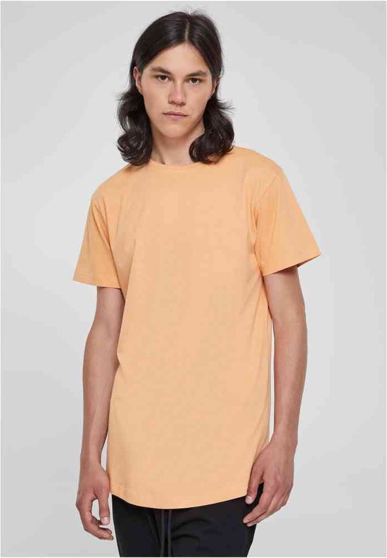 Urban Classics - Shaped Long Heren T-shirt - S - Oranje