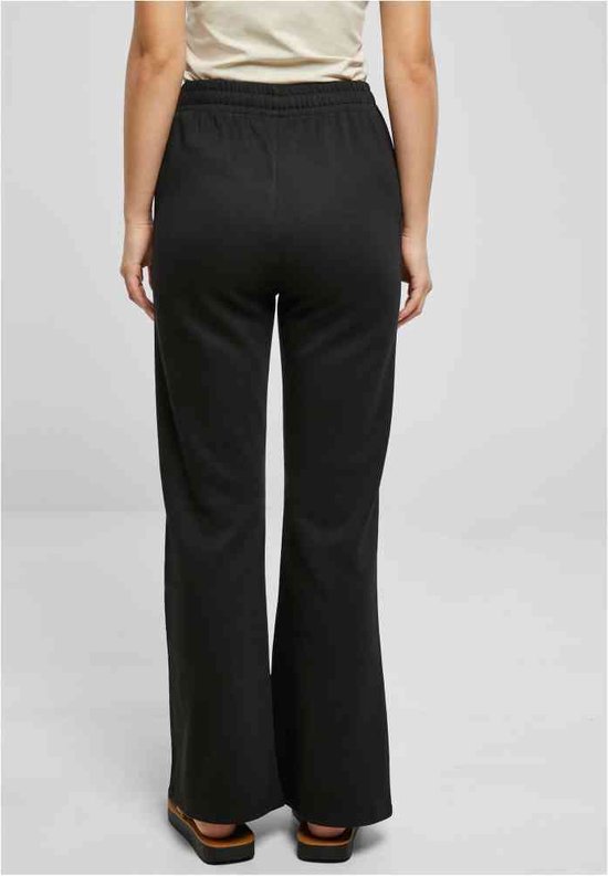 Pantalon évasé Urban Classics - XS- Pin Tuck Terry Zwart