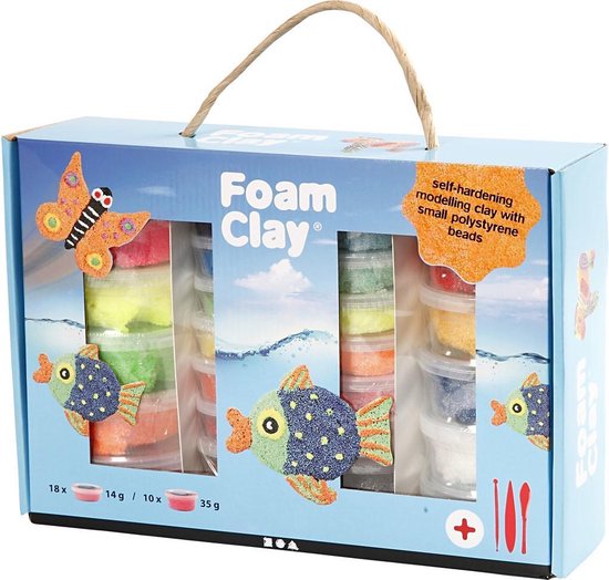 Foam Clay® Set , diverse kleuren, 1set bol