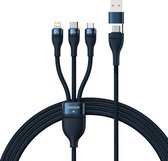 Baseus 1.2 m USB Type C / USB Type A cable - USB Type C / Lightning / micro USB 100 W blue (CASS030103)