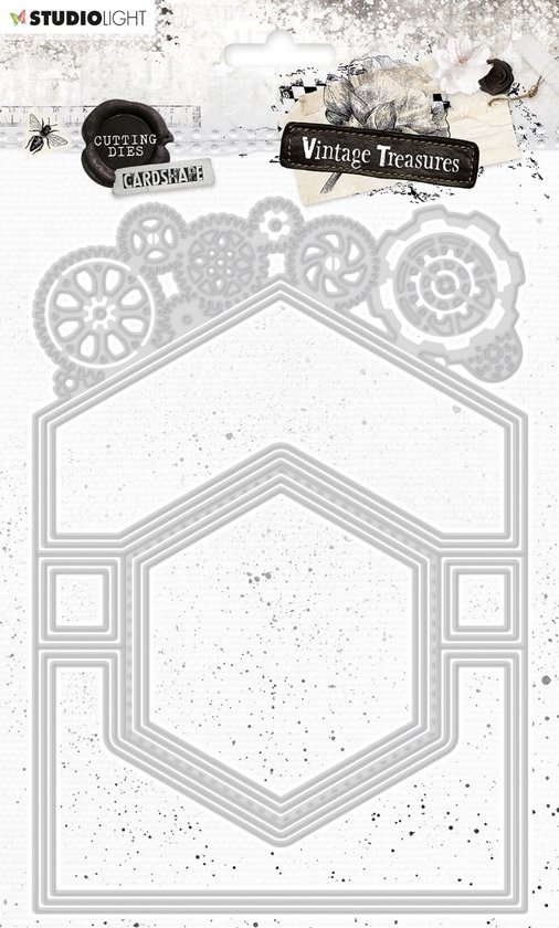 Studio Light Vintage Treasures Cutting Dies Card shape industrial | bol