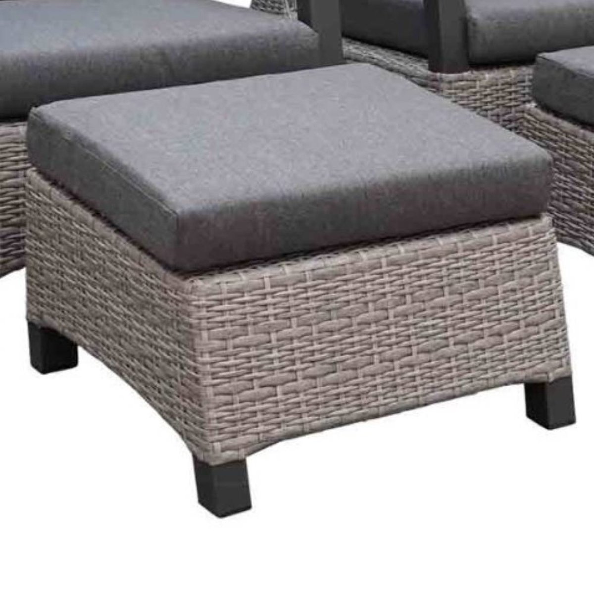 Lesli Living Repose-pieds Prato Brick - aluminium + wicker - 1 personne