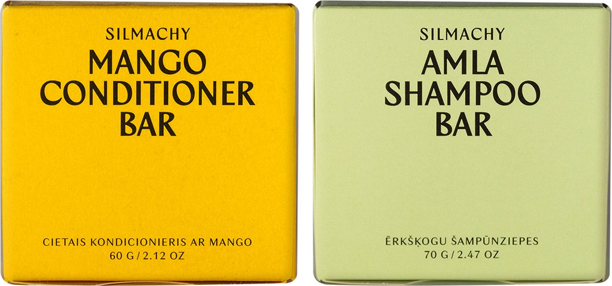 SILMACHY Geschenkset - Shampoo Bar en Conditioner Bar - Giftset voor Vrouwen en Mannen