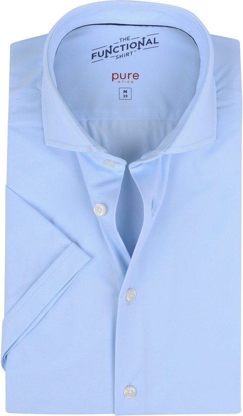 Pure - The Functional Shirt KM Blauw - Heren - Maat 44 - Modern-fit |  bol.com