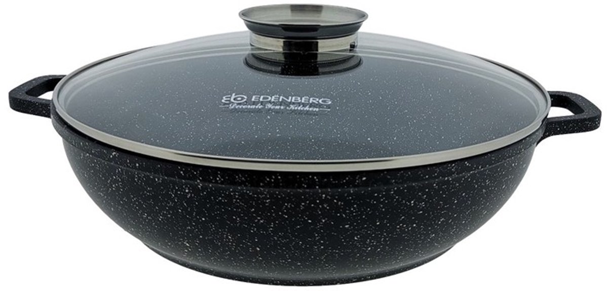 Edënbërg Stonetec Line - Luxe Wokpan - Ø 32 cm - 5.5l - 3-laags anti-aanbaklaag