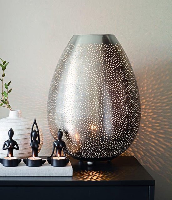 Lamp metaal lamp Jaipur lamp zilver
