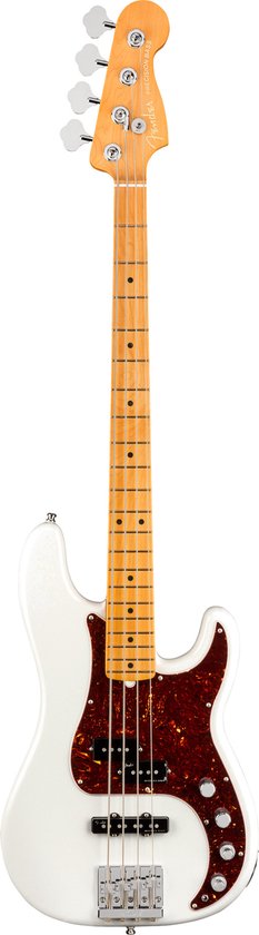 Fender American Ultra Precision Bass MN Arctic Pearl - Elektrische basgitaar