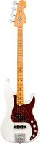 Fender American Ultra Precision Bass MN Arctic Pearl - Elektrische basgitaar