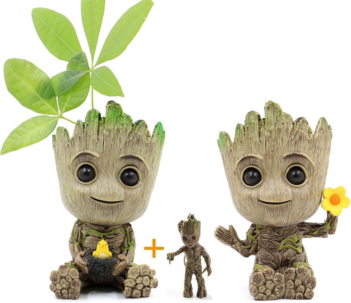 Pot de fleurs Bébé Groot avec porte-clés, figurine d'action végétale  innovante et... | bol.com
