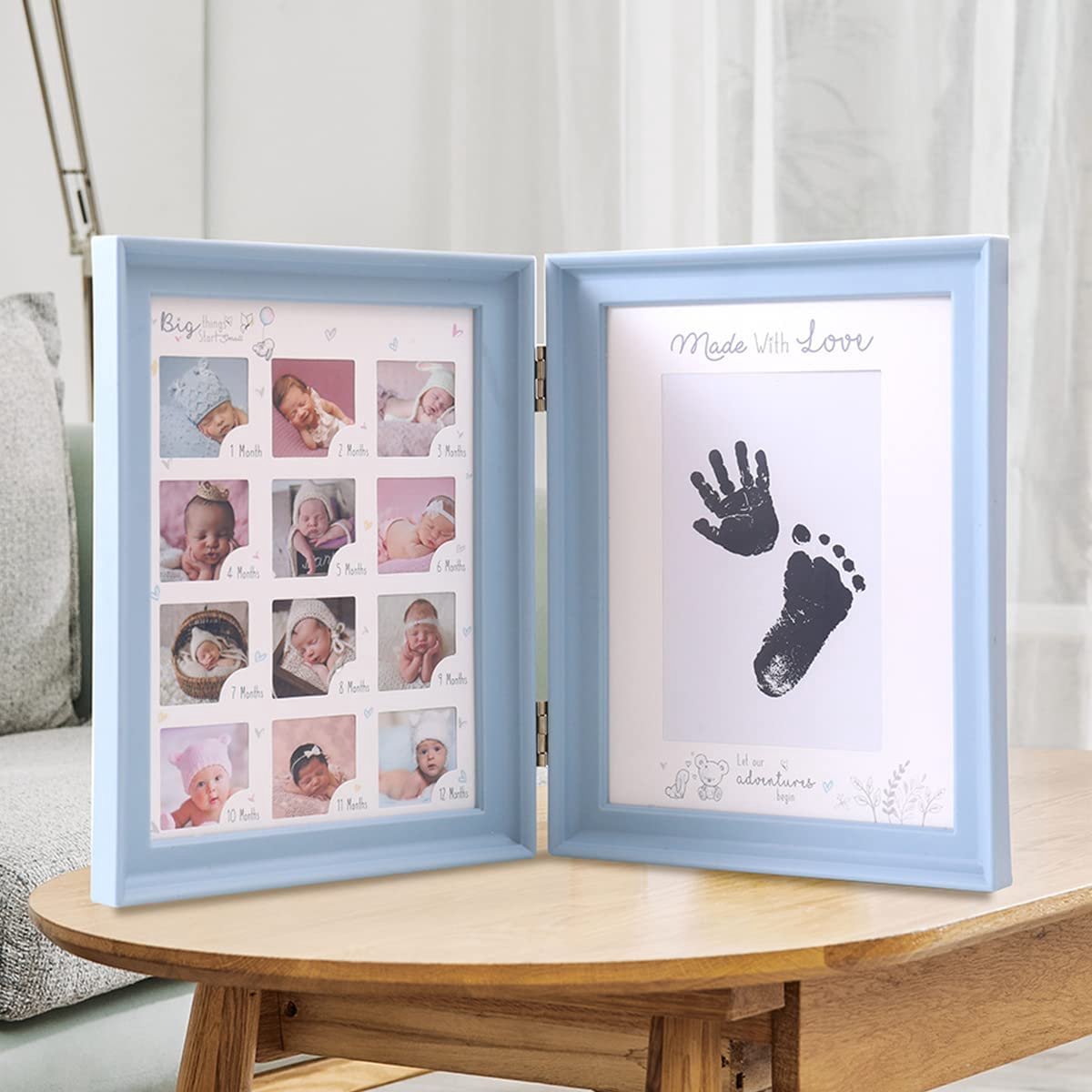 Goedkoopste Babyfotolijst Set \ posters voor de kinderkamer - Baby Hand en Footprint Kit \ kit voor pasgeboren jongens/meisjes - baby fotolijst, Fotolijstplank