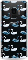Casetastic Samsung Galaxy S9 Hoesje - Softcover Hoesje met Design - Swan Party Print