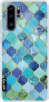 Casetastic Huawei P30 Pro Hoesje - Softcover Hoesje met Design - Aqua Moroccan Tiles Print