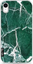 Casetastic Apple iPhone XR Hoesje - Softcover Hoesje met Design - Dark Green Marble Print