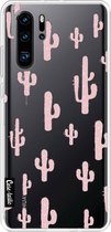 Casetastic Huawei P30 Pro Hoesje - Softcover Hoesje met Design - American Cactus Pink Print